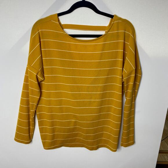 White Birch yellow striped open back top - Picture 2 of 4